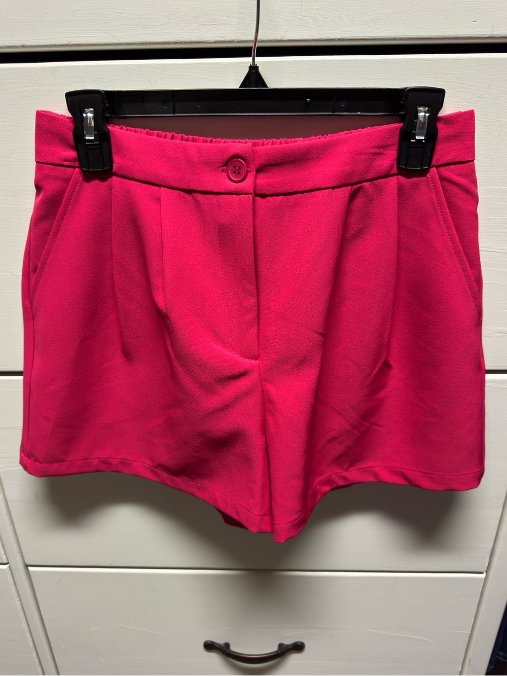 Sincerely Jules Hot Pink High-Waist Tailored Shorts
